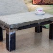  Tavolino ferro e cemento - dimensioni 69x40 h 32 cm